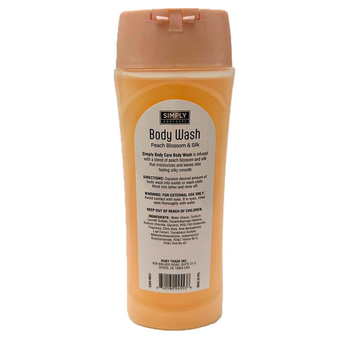 1 Women's Body Wash Aloe Vitamin E Soft Skin Shower Gel Soap Peach Blossom 12oz