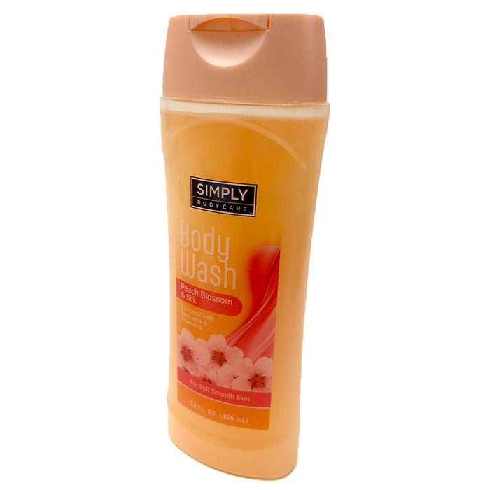 1 Women's Body Wash Aloe Vitamin E Soft Skin Shower Gel Soap Peach Blossom 12oz