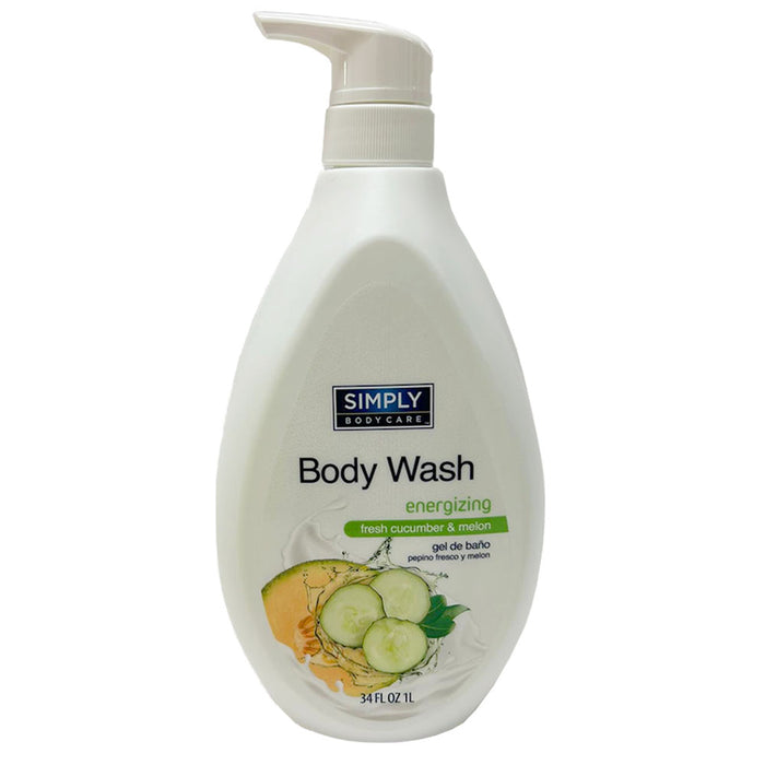 1 Body Wash Fresh Cucumber Melon Energizing Skin Shower Gel Soap Cleanser 34oz