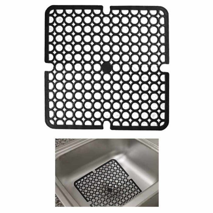 1Pc Black Kitchen Sink Mat Pad Protector Mesh 11" x 11" Non-Slip Bathroom Garage