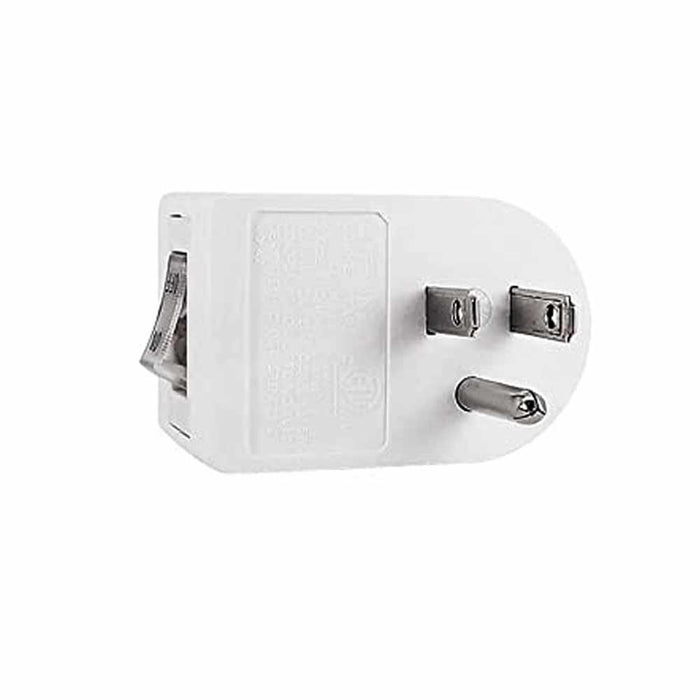 1 Pc Single 3 Pronged Plug Power Adapter With On/Off Switch Grounded Wall Tap