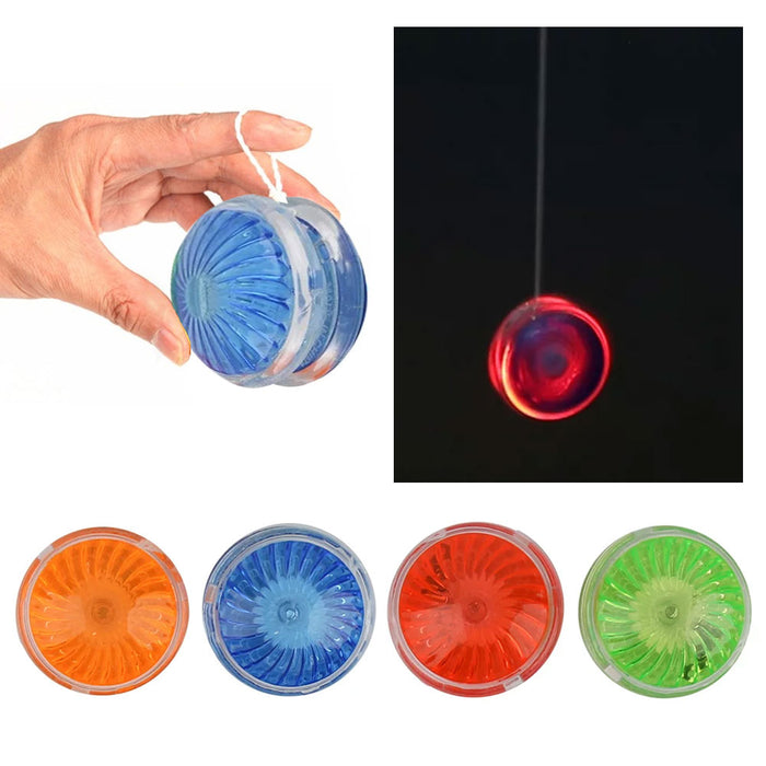 2 Pc Yo-Yo Light Up Yoyo Party Favor Glowing Classic Toy Children Games Kid Gift
