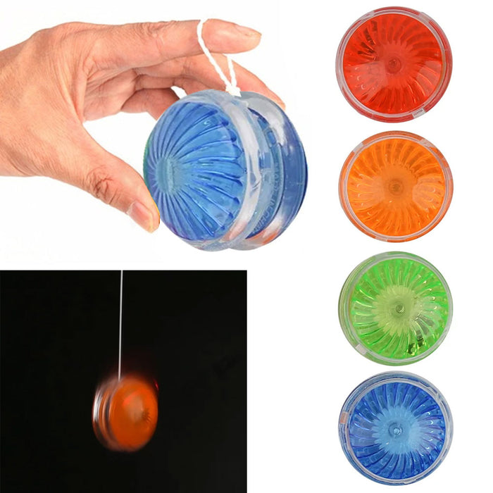 4 Pc YoYo Party Favors Light Up Yo-Yo LED Flashing Glowing Children Kid Gift Toy