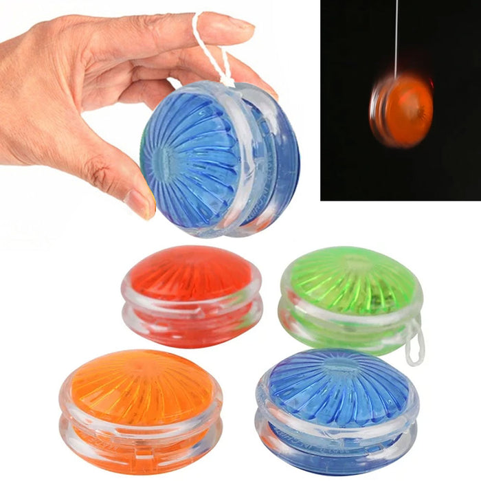 8 Pc Light Up YoYo Classic Toy Party Favors Yo-Yo LED Flashing Glowing Game Gift