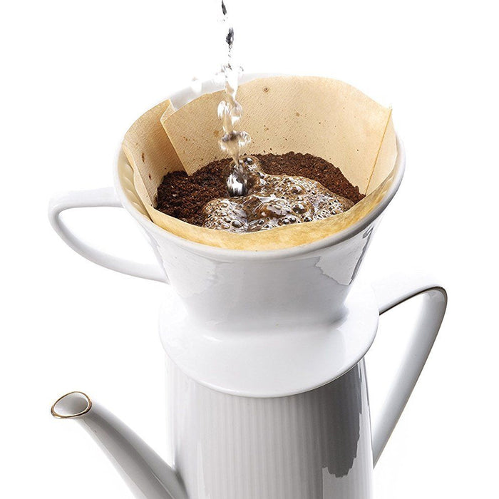 100ct Disposable Unbleached Coffee Filters Pour Over Ground Brew Leaf Tea Brewer