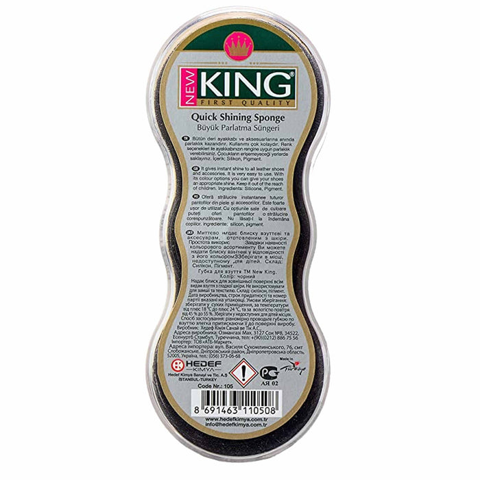 4 Pc Shoe Polish Sponges Quick Shining Sponge Black Instant Shine Boot Leather
