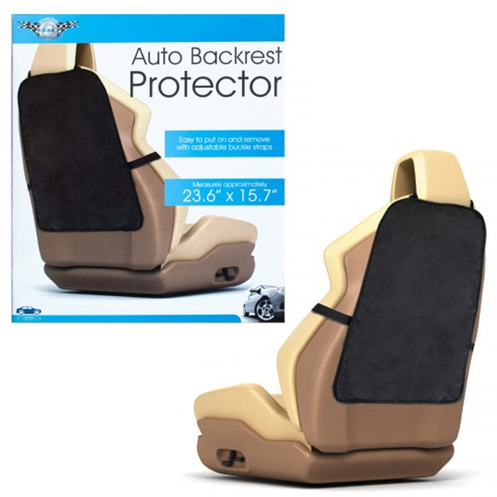 2 Auto Backrest Back Seat Protector Car Cushion Cover Care Travel Kick Mat Black