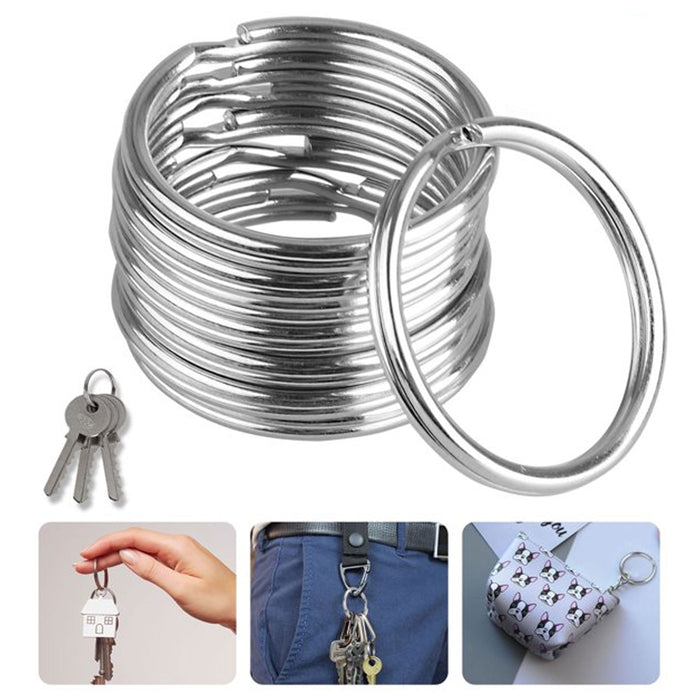 48 Metal Key Rings Split Heavy Duty Strong Keyrings Car Office Home Dog Tag 1"