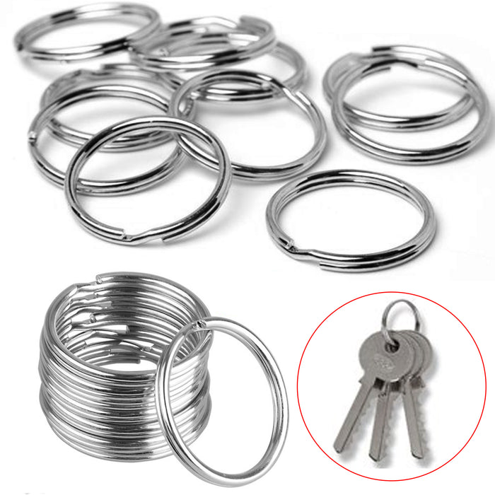 96 Pc Bulk Metal Key Rings Split Ring Home Car Keys Organization Jewelry Making