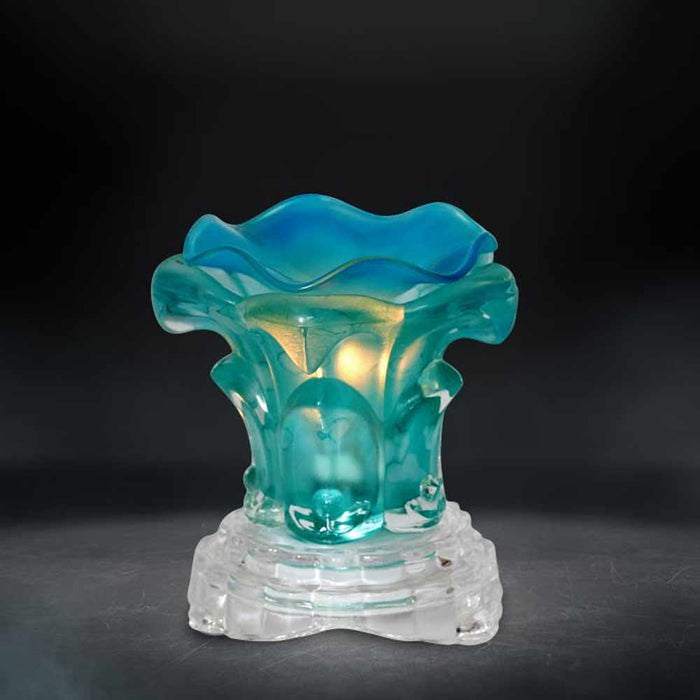Electric Scented Oil Warmer Dimming Touch Lamp Glass Wax Burner Aroma Fragrance