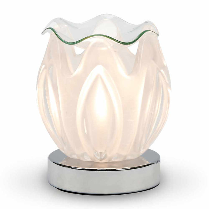 Electric Scented Oil Warmer Touch Lamp Wax Burner Aroma Fragrance Diffuser Clear