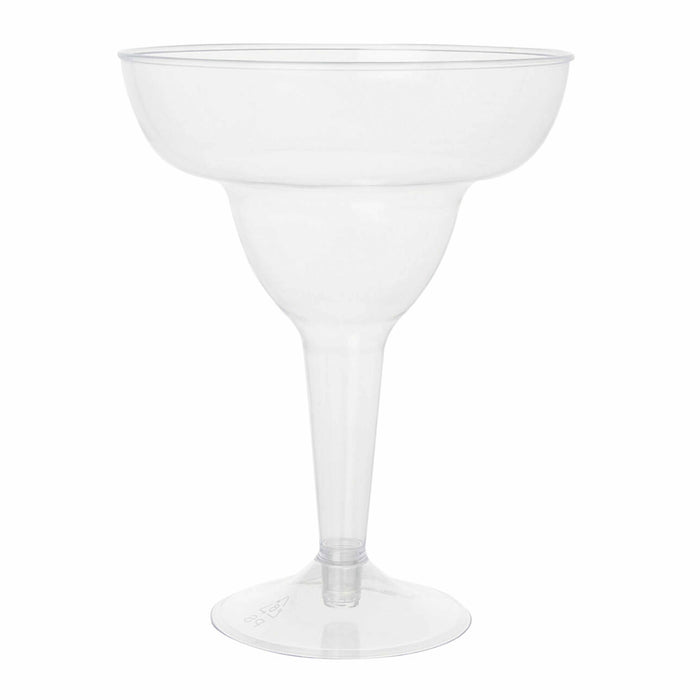 12 Plastic Margarita Glasses Disposable Flute Wedding Party Wine Daiquiri Glass