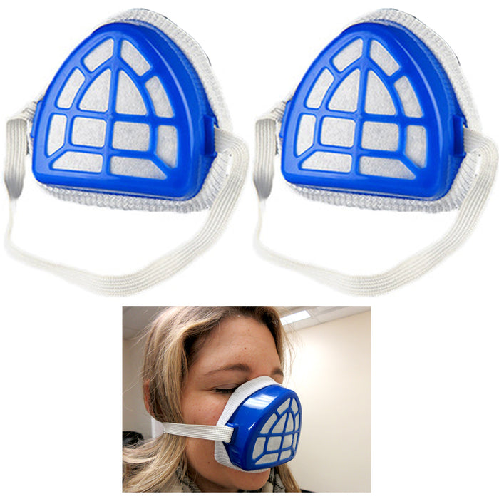 Painter Plastic Filter Mask Respirator Gas Safety Chemical Anti Dust Pollen