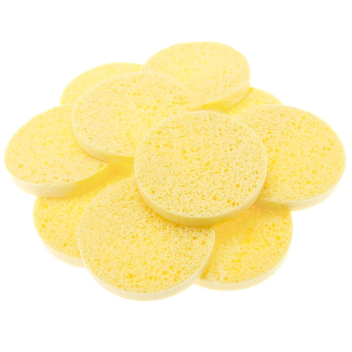 12 Pc Deep Facial Exfoliating Buff Cleansing Cellulose Sponges Gentle Scrub Pads