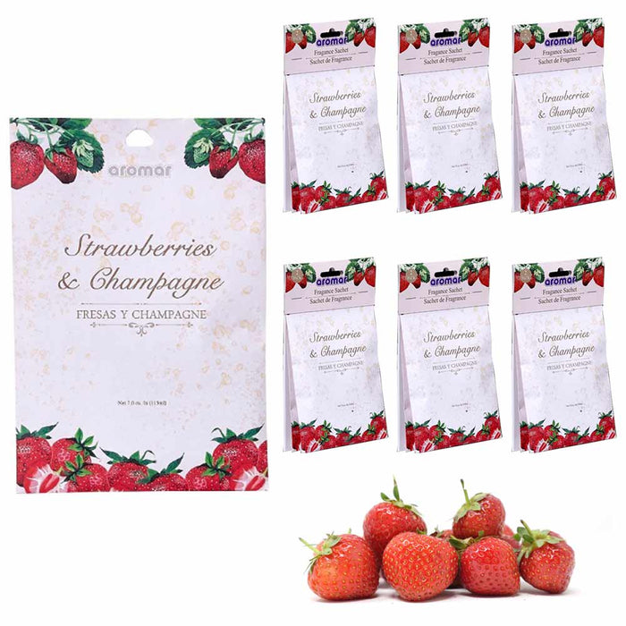 12 Strawberry Champagne Scented Fragrance Sachet Pouch Air Freshener Perfume Bag