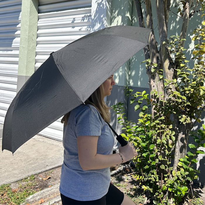 Inverted Umbrella 46" Oversize Windproof Reverse Upside Down Double Layer Handle