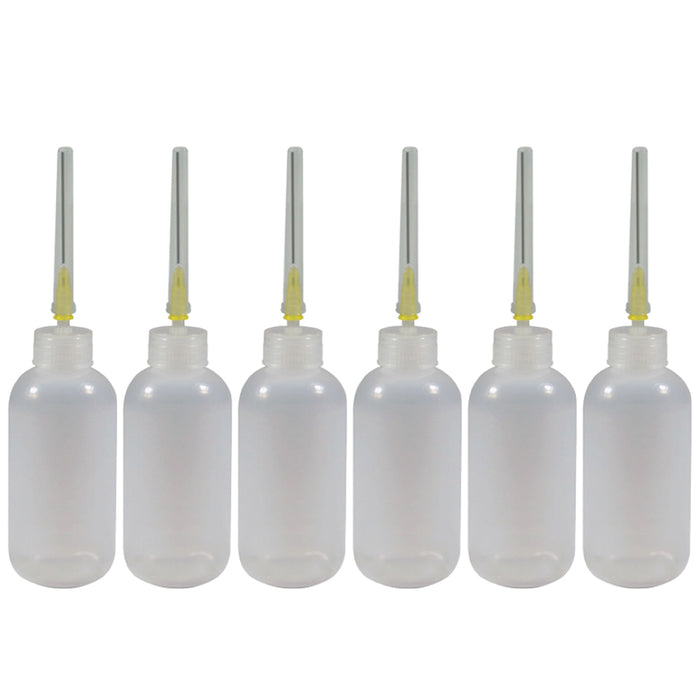 6 Needle Tip Bottle Liquid Flux Dispenser Oil Solvent Applicator Dropper 0.7 Oz