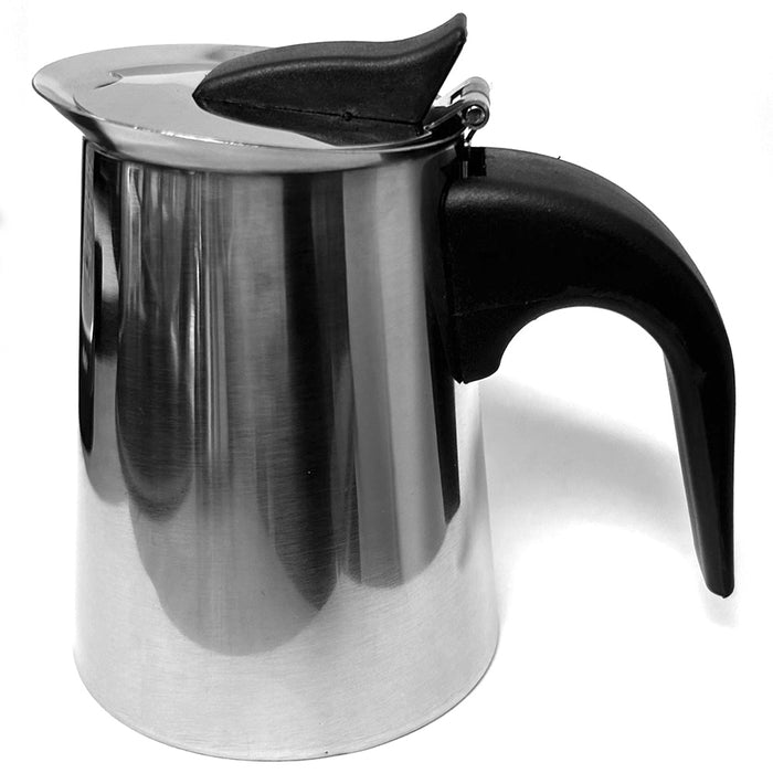 Stovetop Coffee Maker Espresso Stainless Steel 4 Cups 14 oz Moka Pot Italian