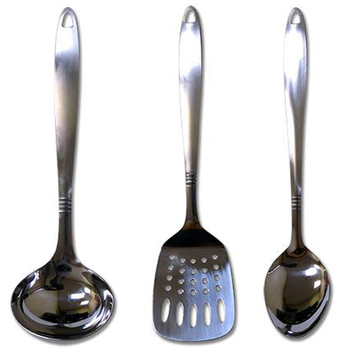 7 Stainless Steel Serving Set Kitchen Cooking Utensil Tools Server Spatula Spoon