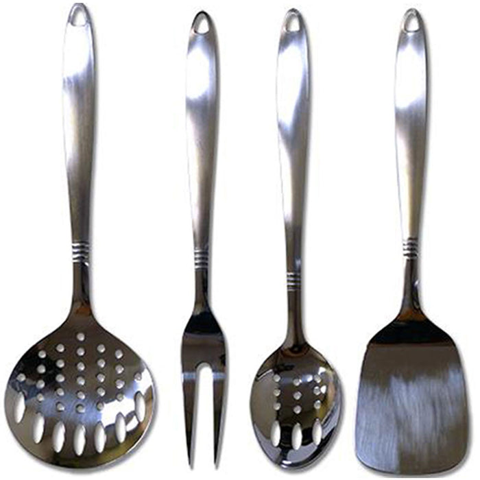 7 Stainless Steel Serving Set Kitchen Cooking Utensil Tools Server Spatula Spoon