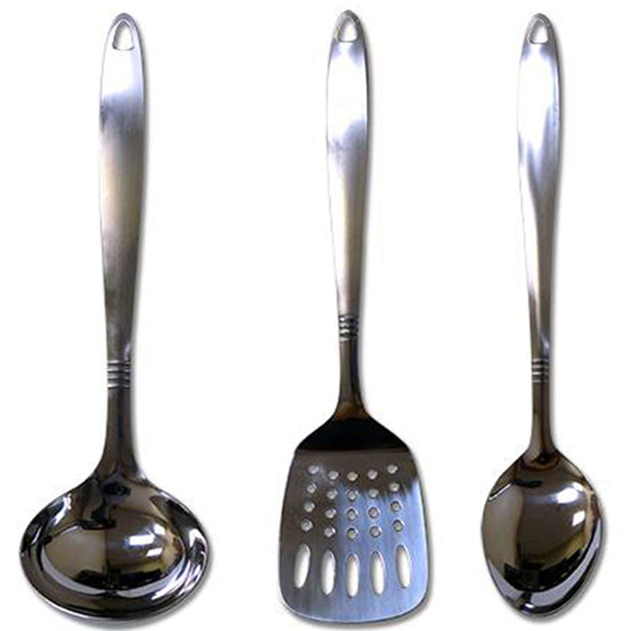 7 Stainless Steel Serving Set Kitchen Cooking Utensil Tools Server Spatula Spoon