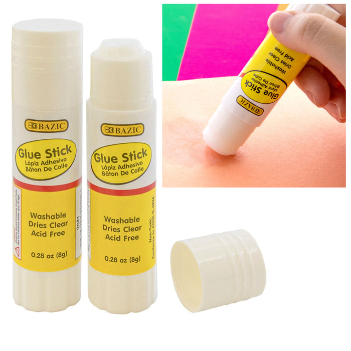 12 Pc All-Purpose School Glue Stick Disappearing Clear Washable Adhesive Crafts