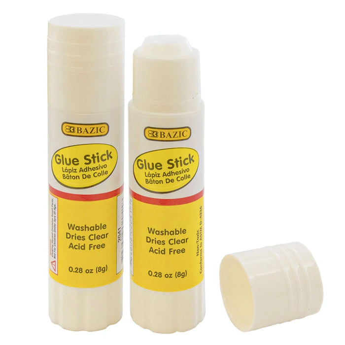 24 Pc Lot Glue Sticks All Purpose Office School Supplies Clear Washable Adhesive