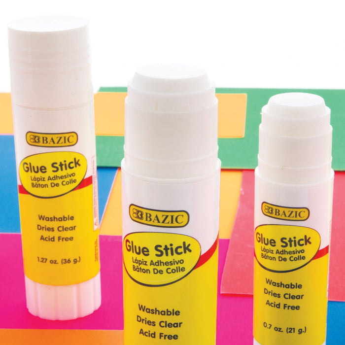 24 Pc Lot Glue Sticks All Purpose Office School Supplies Clear Washable Adhesive