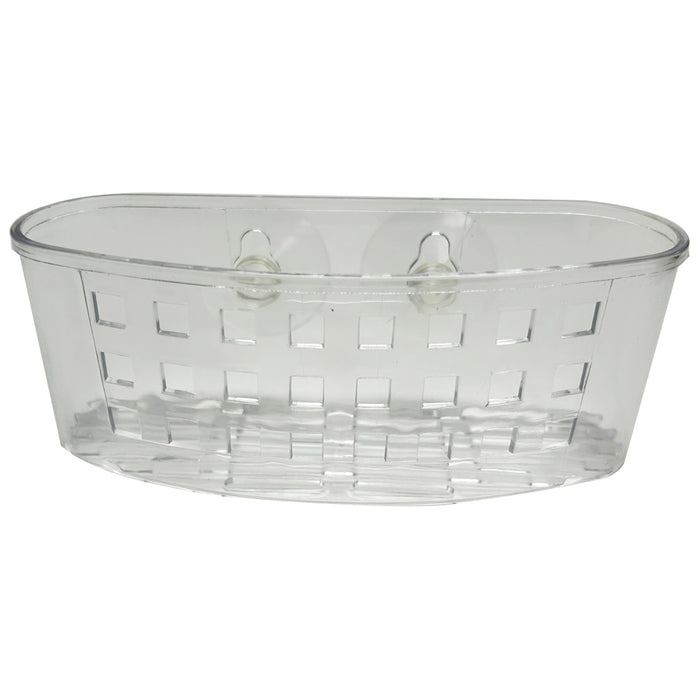 Kitchen Sink Caddy Organizer Sponge Dish Brush Holder Suction Cup Clear Plastic