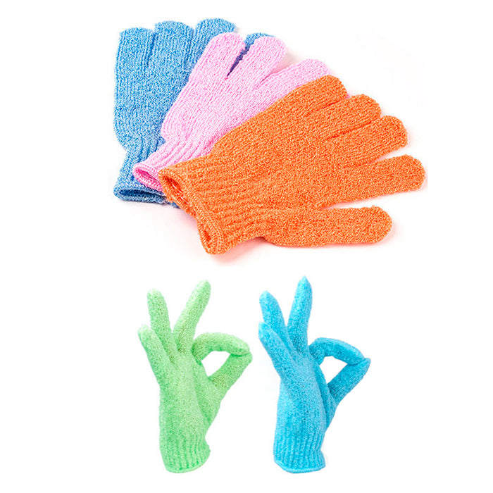 1Pair Bath Shower Soap Foam Gloves Exfoliating Massager Body Wash Scrub Spa Skin