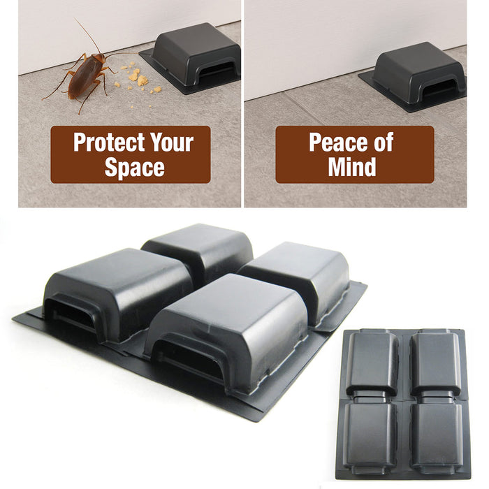 24 Roach Glue Traps Non-Toxic Sticky Boards Insect Bug Catchers Pest Control Safe