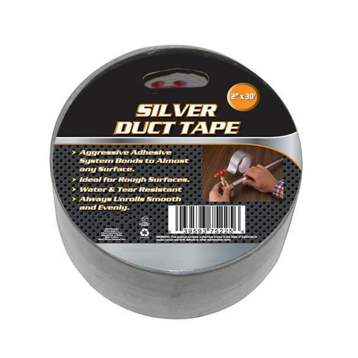 1 Silver Duct Tape Roll 2" x 10 Yards Sealing Boxes Heavy Duty Arts Crafts New