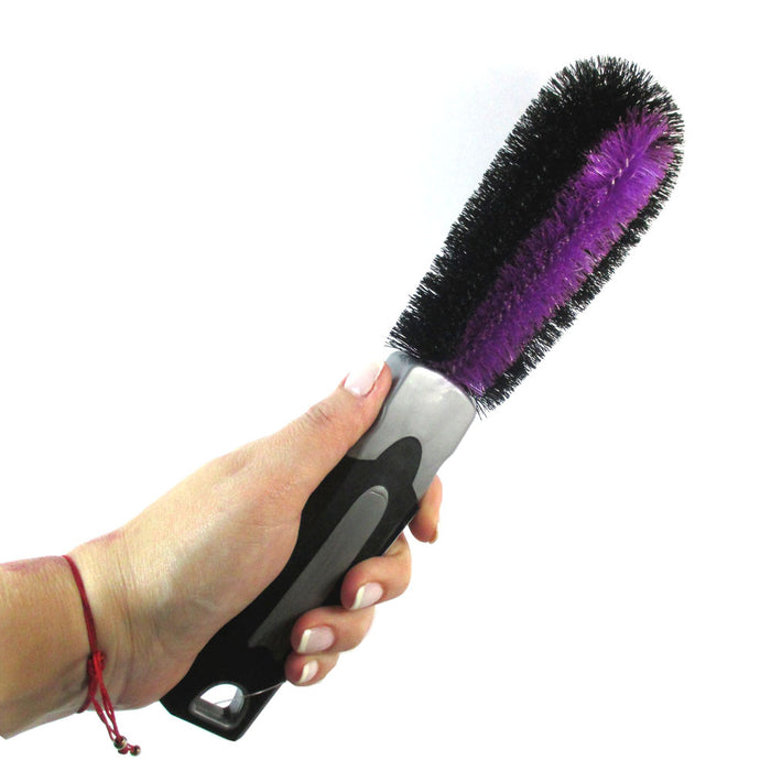 1 Car Wash Brush Wheel and Fender Brush Handle Tire Cleaner Car Detailing 11Inch