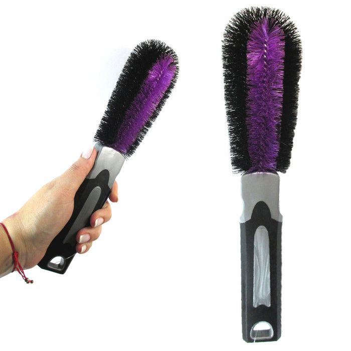 4 Pack Car Wash Wheel Tire Brush Soft Bristles Easy Grip Cleaner Rims Car 11"