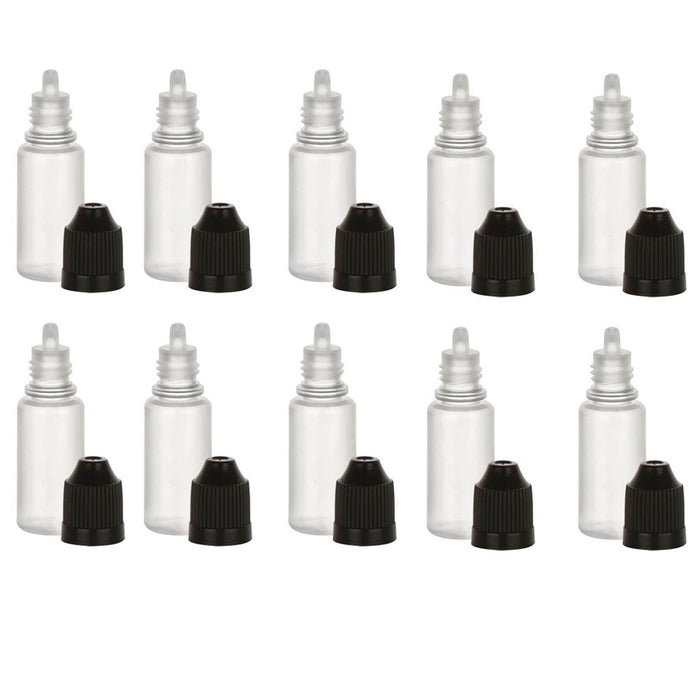 10 Pc Empty Plastic Squeezable Dropper Bottles Tip 10ml Eye Liquid Dropper LDPE