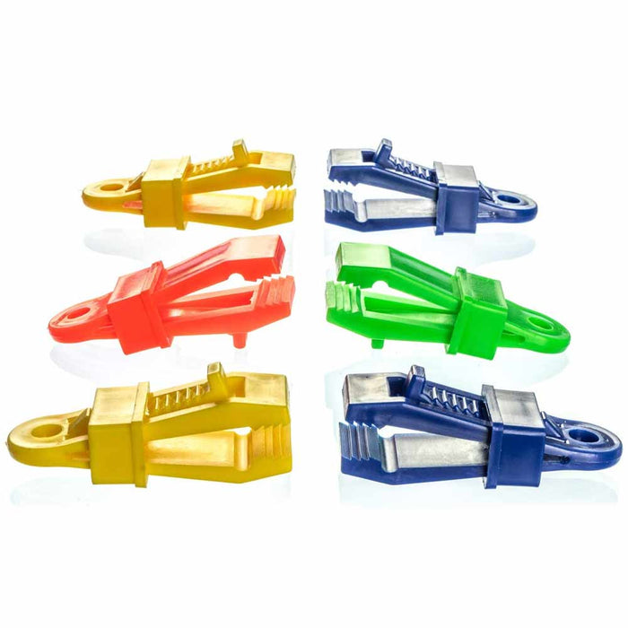 24 Heavy Duty Plastic Clamp Set Clips Hold Down Tarp Tent Awning Emergency Snap