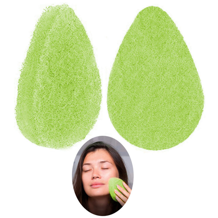 12Pc Facial Cleansing Sponges Exfoliating Buff Scrub Pad Green Tea Cleanser Skin