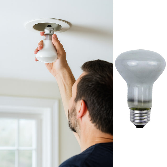 12 Pack R20 Reflector Flood Light Bulb White Indoor 50W 2700K 625 Lumen E26 Base