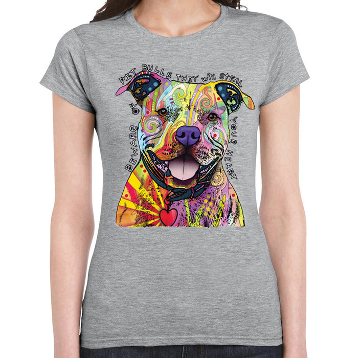 Don't Judge Pitbull Tshirt Pet Tee Dog Lover Tank Top Women Trend Puppy Grey L