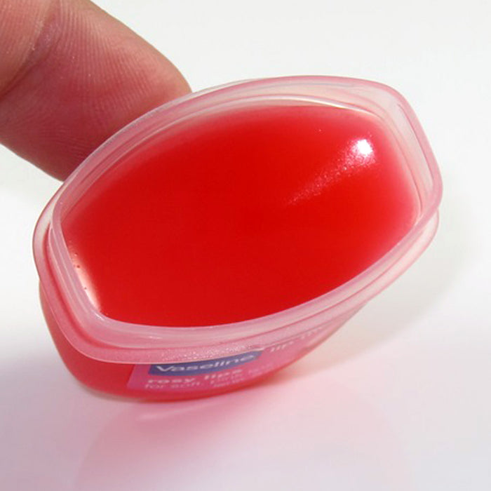 2 Vaseline Therapy Lip Balm 0.25 Oz Rosy Flavor Petroleum Jelly Mini Jar Lipbalm