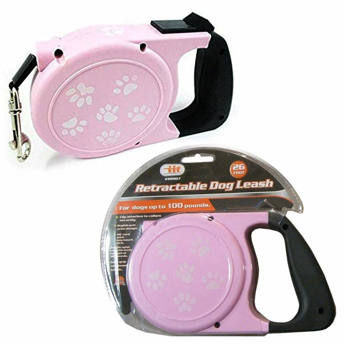 26Ft Auto Retractable Dog Leash Stop Lock Small Medium Big Pet Up To 66lb Train