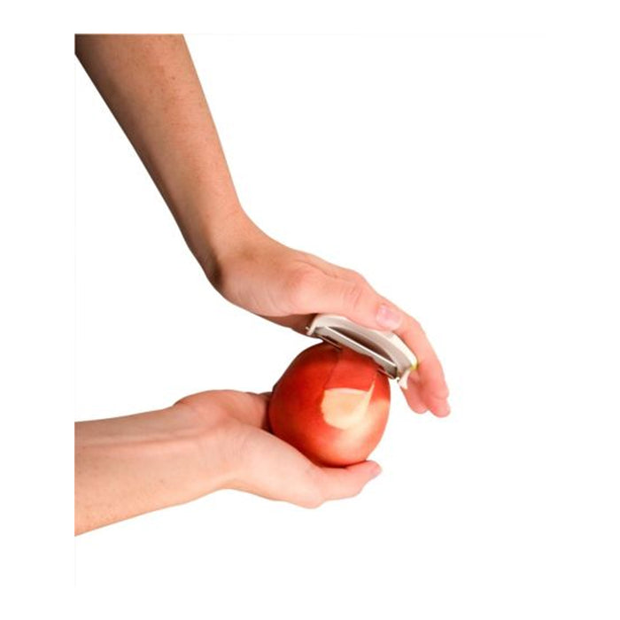 2 Pack Hand Palm Peeler Stainless Steel Blades Finger Rubber Grip Kitchen Tool !