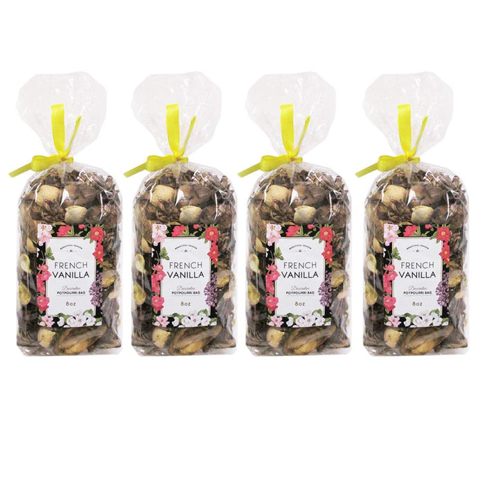 4 PC French Vanilla Potpourri Dried Flower Scent Bath Home Fragrance Decorative