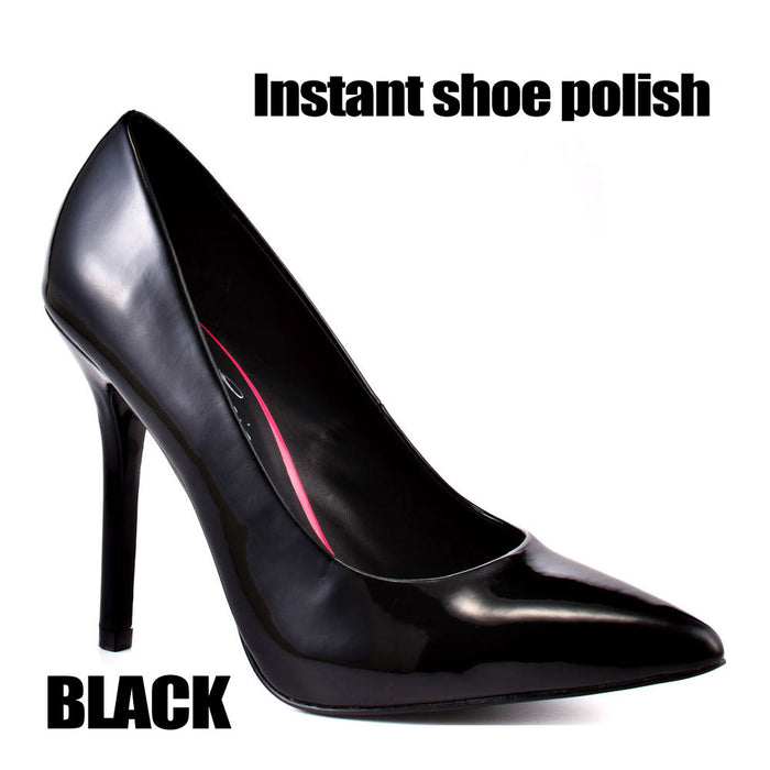 2 Pack NUGGET Shoe Polish BLACK 60ml 2oz Instant Self Shine Liquid Cream Wax