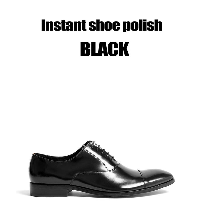 2 Pack NUGGET Shoe Polish BLACK 60ml 2oz Instant Self Shine Liquid Cream Wax