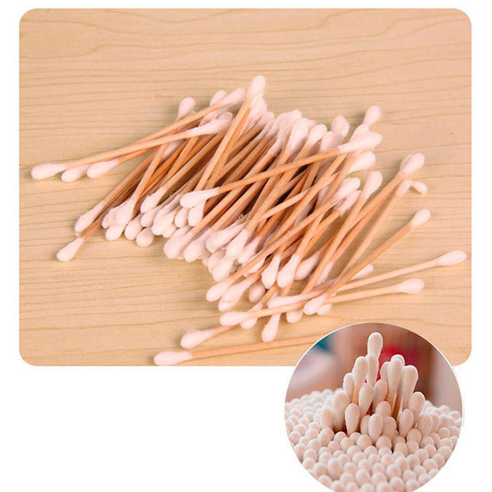 900 Ct Cotton Swabs Double Tipped Applicator Q Tip Safety Ear Wax Makeup Remover