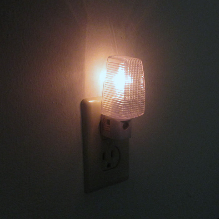 4 Night Light Energy Saving Automatic Sensor Wall Plug In Lite Nightlight Lamp !