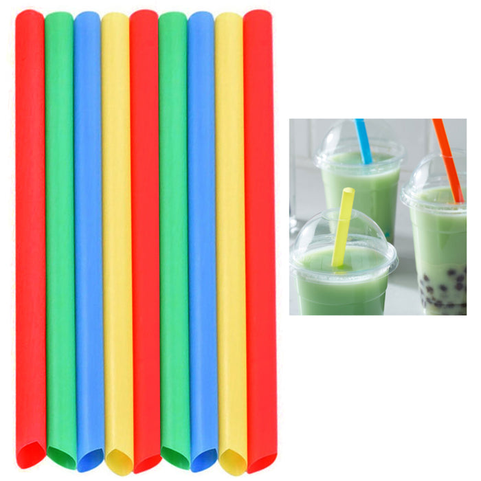50 Jumbo Straws Extra Wide Fat Boba Bubble Tea Drinking Milkshake Colors Party