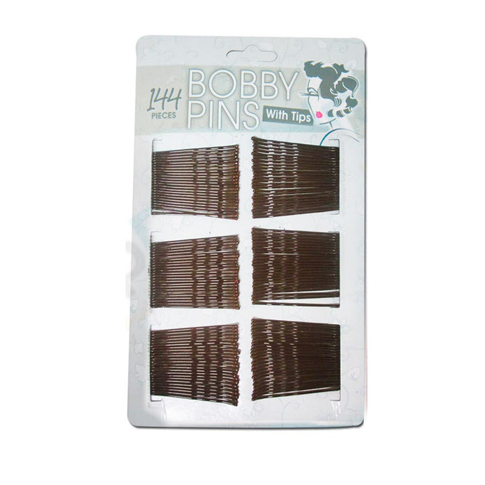 144 Bobby Bob Pins Invisible Metal Hair Clips Rounded Tip Barrette Salon Styling