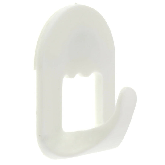 12 Pc Adhesive Hook Holder Plastic Hanger White Kitchen Bathroom Stick On Wall